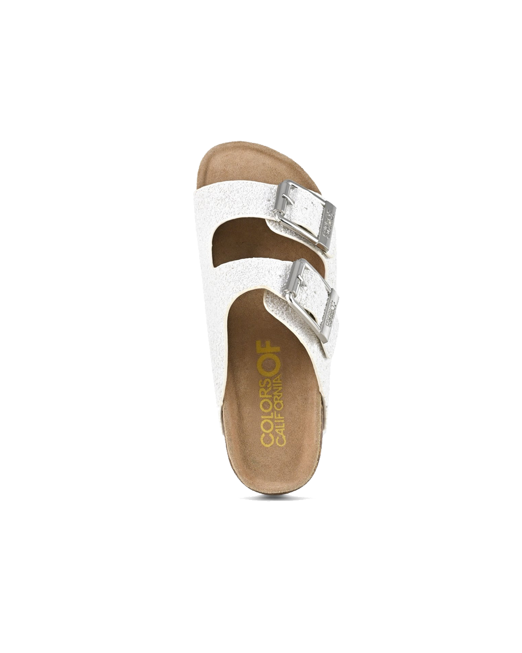 COLORS OF CALIFORNIA glitter sandal white