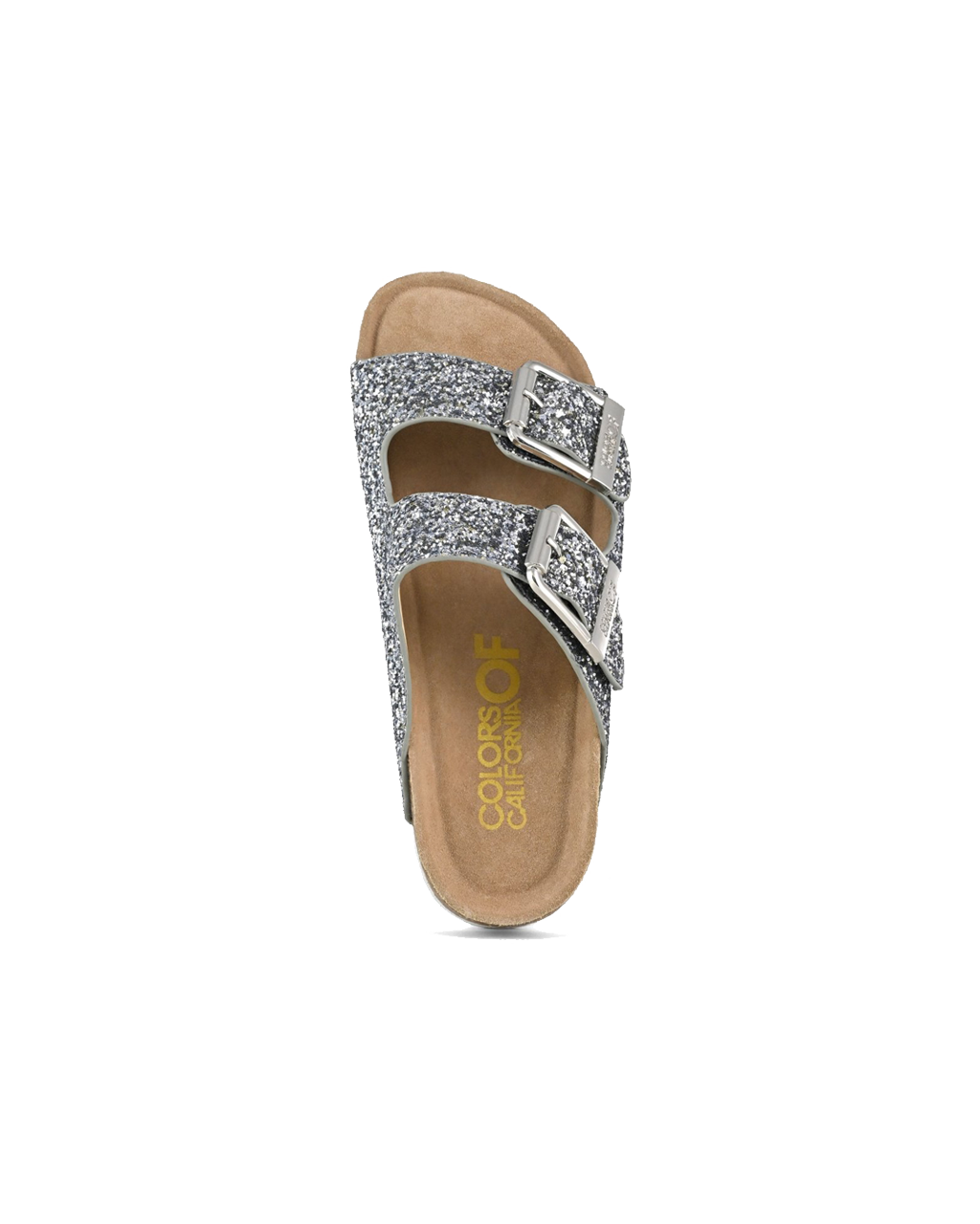 COLORS OF CALIFORNIA glitter sandal silver