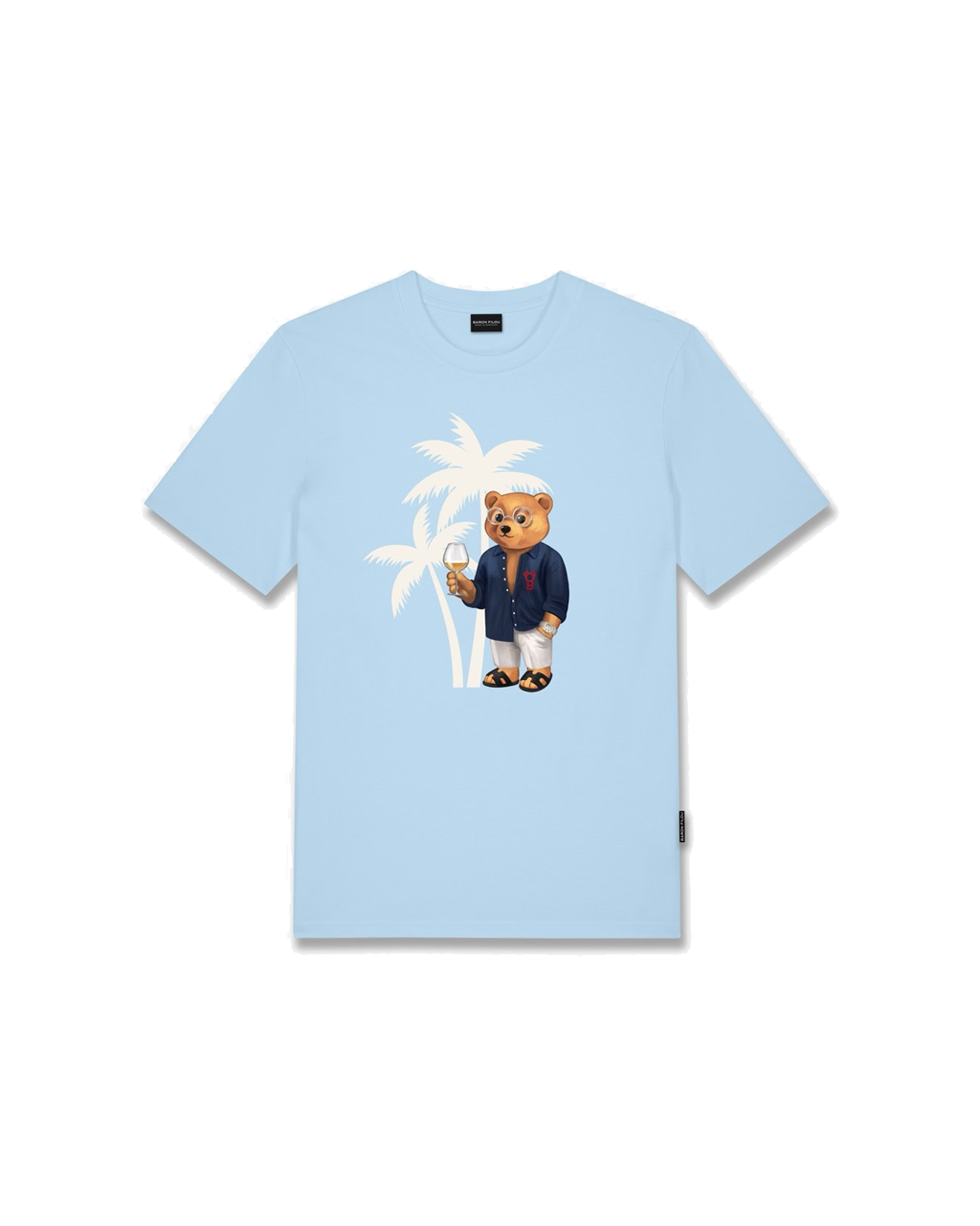 BARON FILOU palms tee light blue