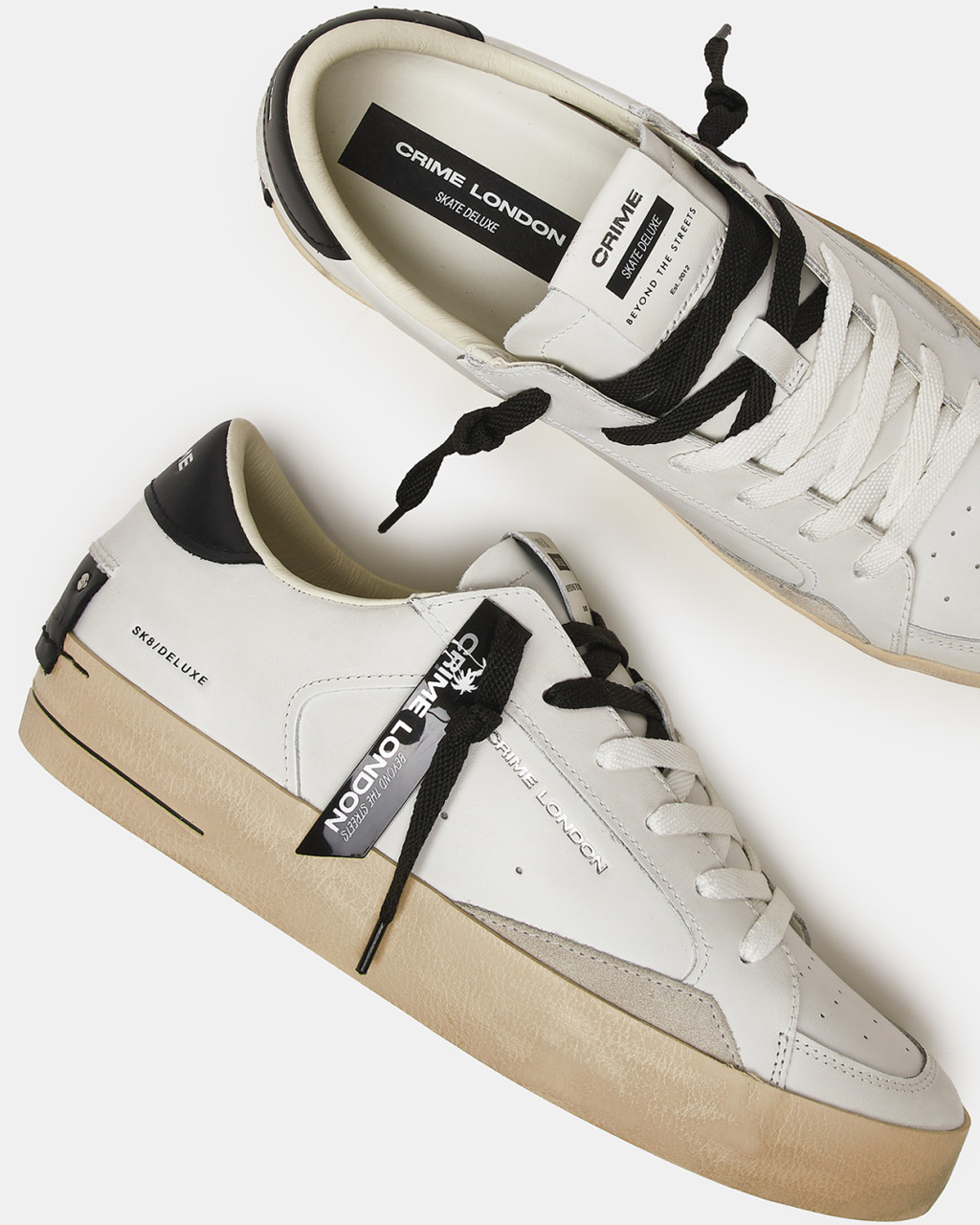 CRIME LONDON sk8 deluxe white black