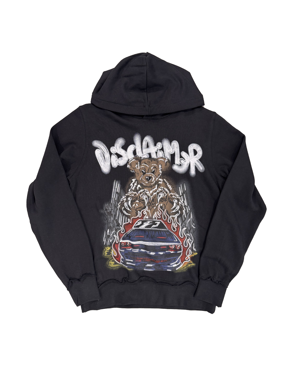 DISCLAIMER fire bear hoodie
