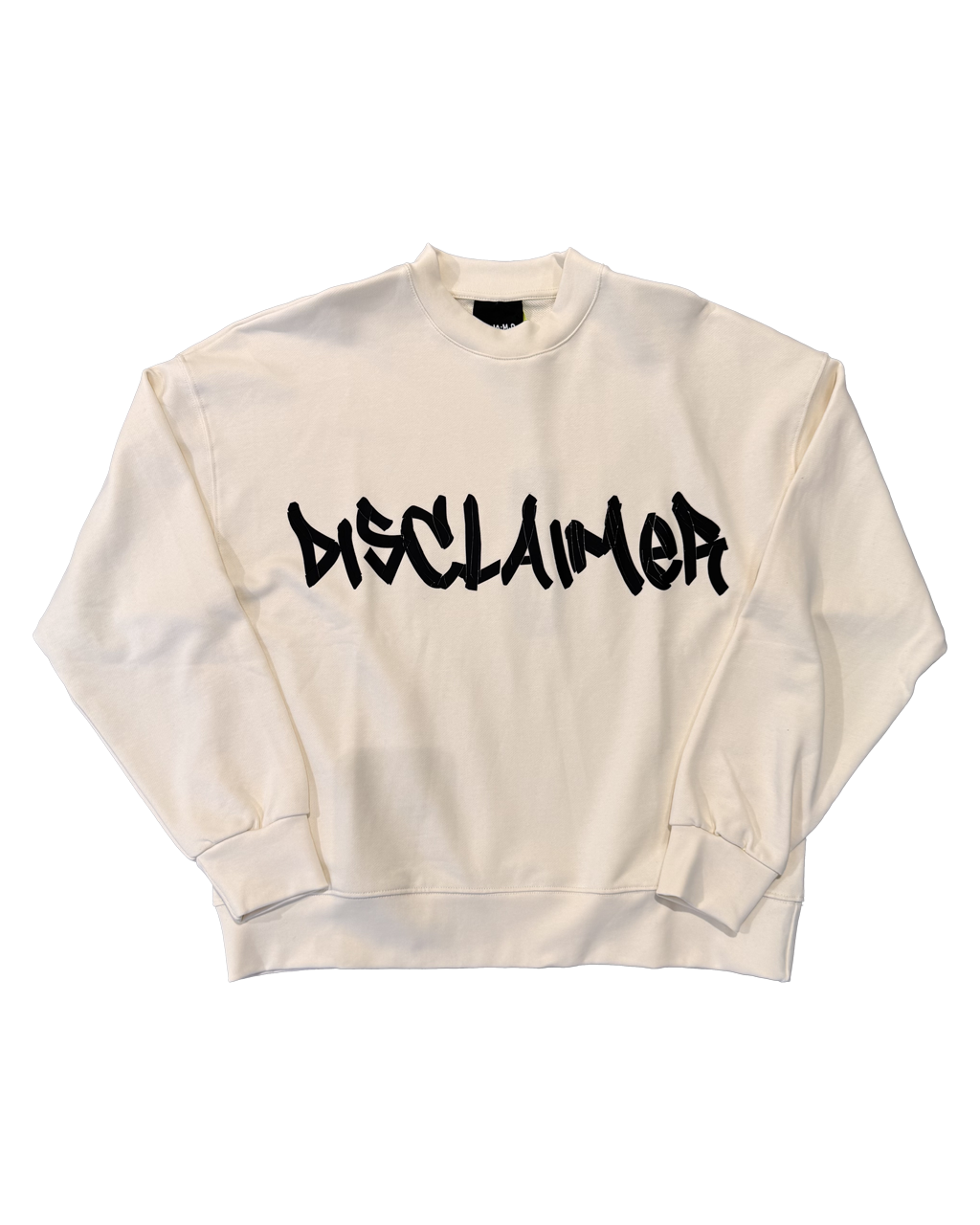 DISCLAIMER crack logo crewneck