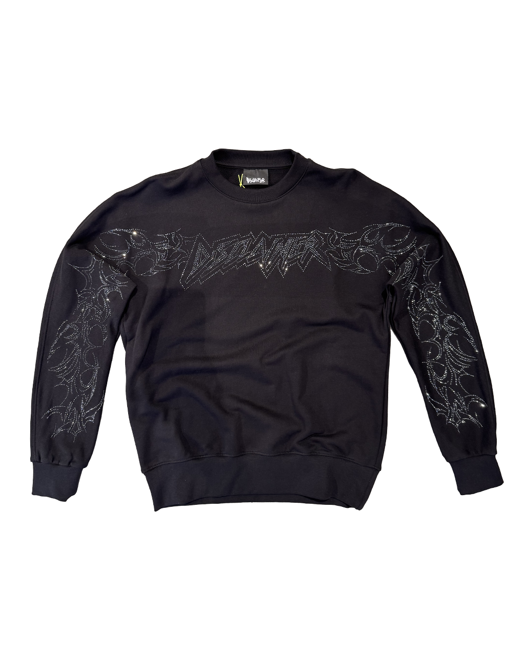 DISCLAIMER glitter crewneck