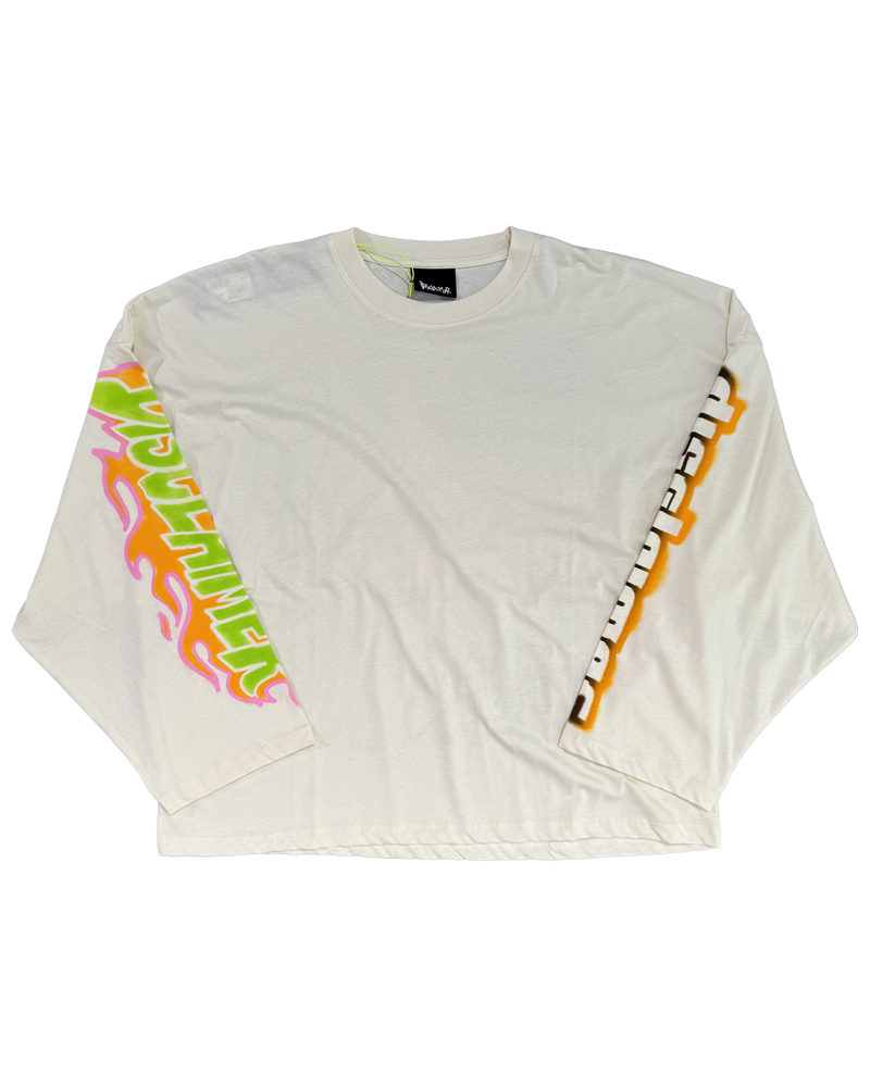 DISCLAIMER LS multi logo tee