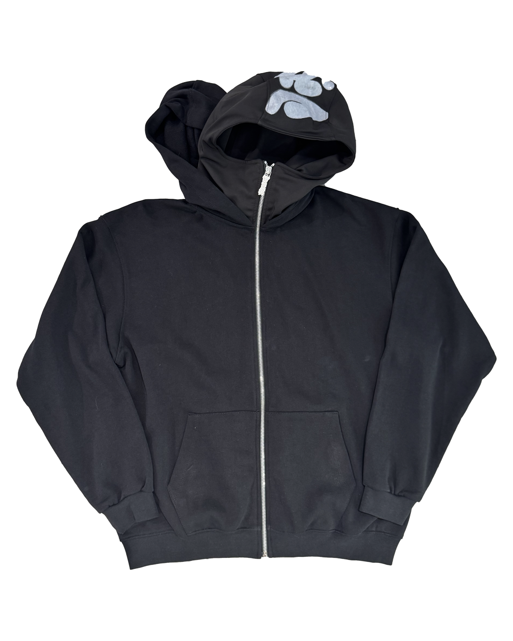 DISCLAIMER double hood zip hoodie