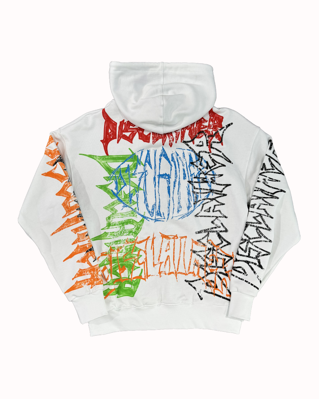 DISCLAIMER zip hoodie graffiti