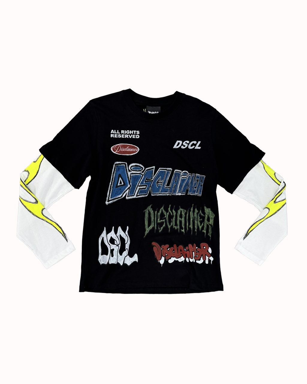 DISCLAIMER double LS graffiti tee