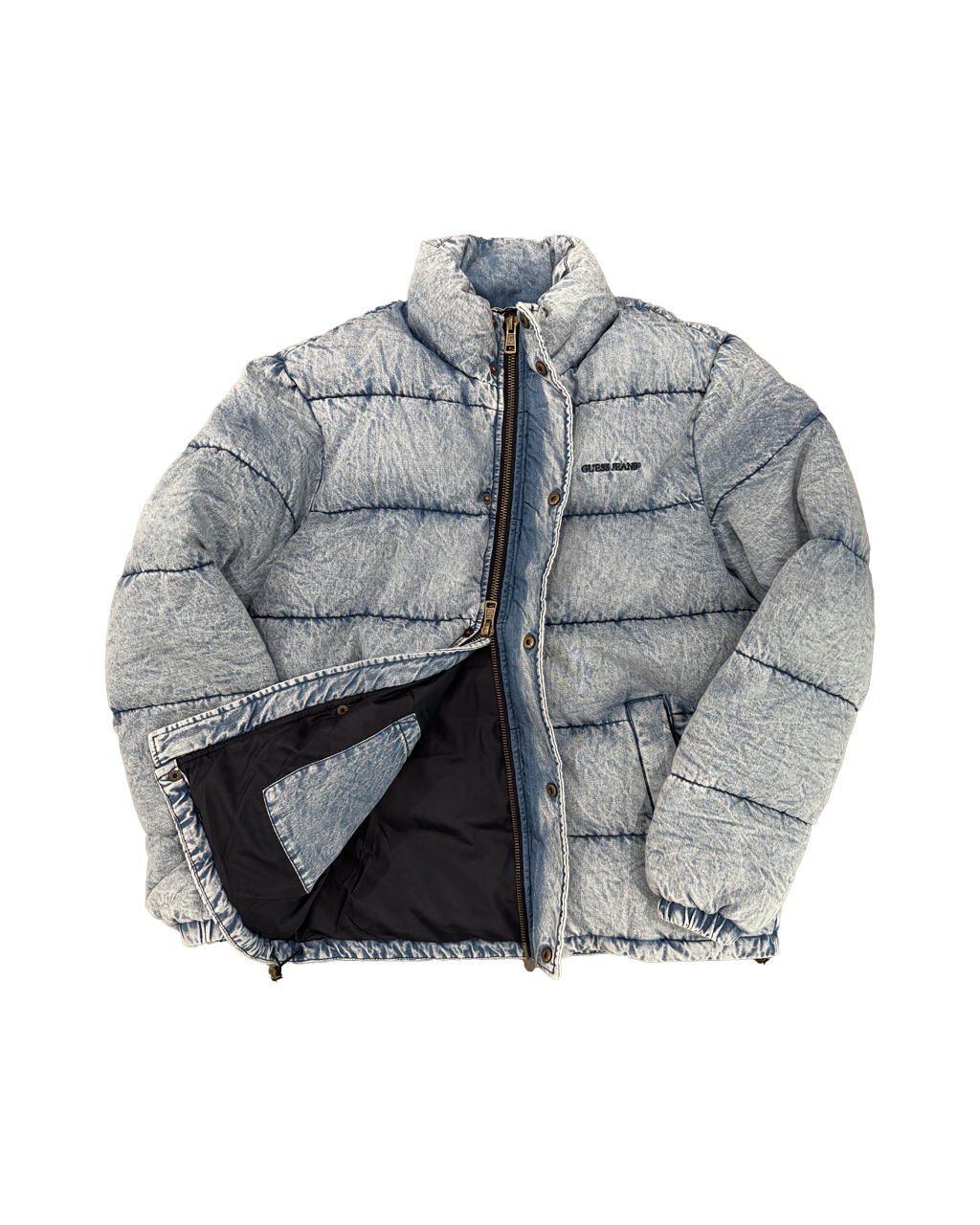 GUESS JEANS denim puffer jacket