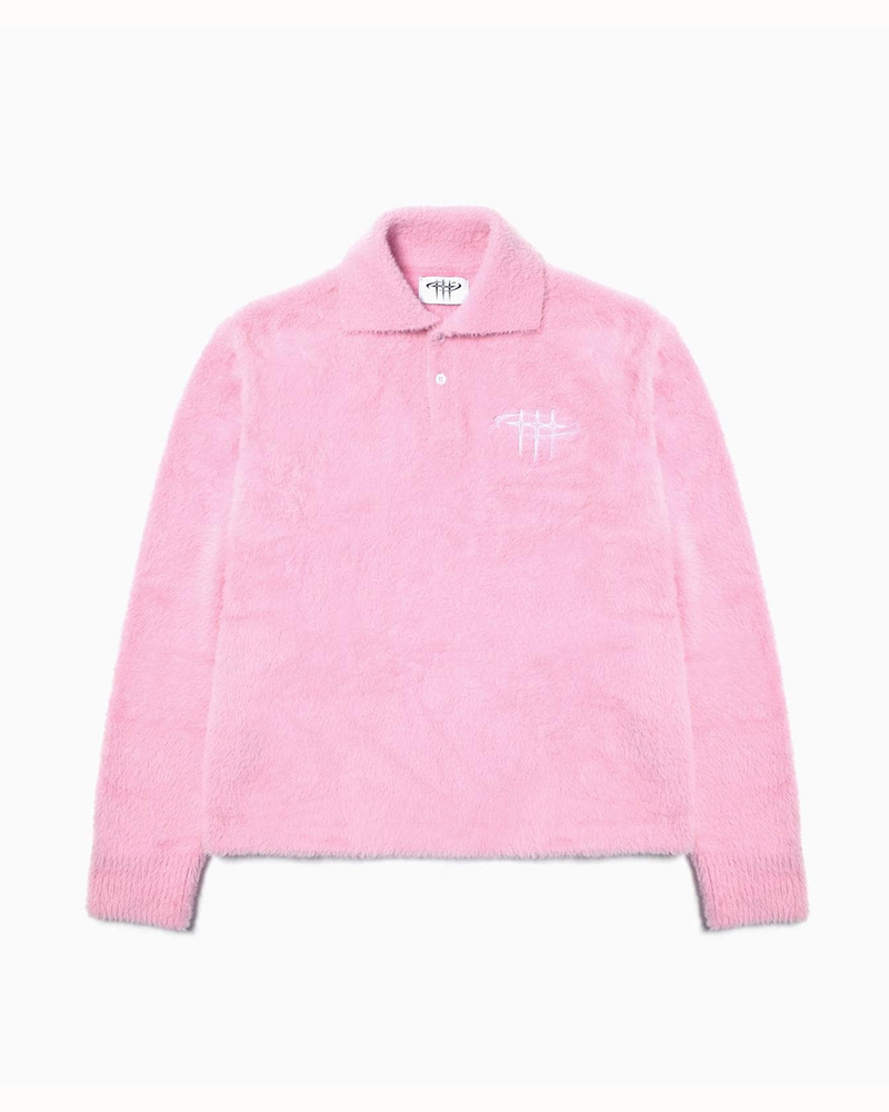 ON MY WAY lovers furry polo pink