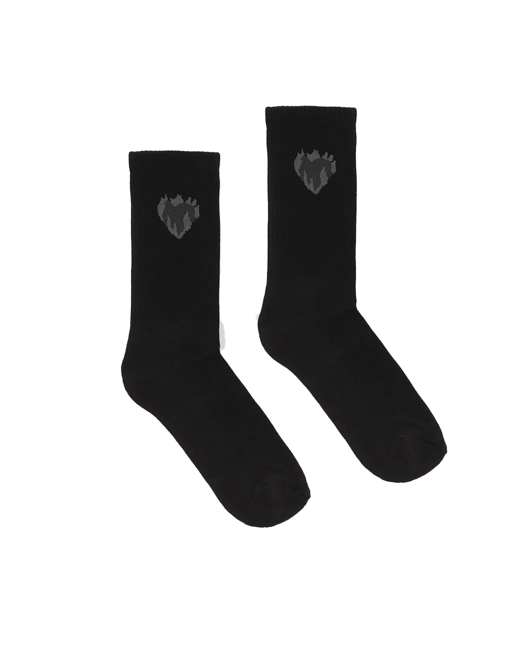VISION OF SUPER flame heart socks black