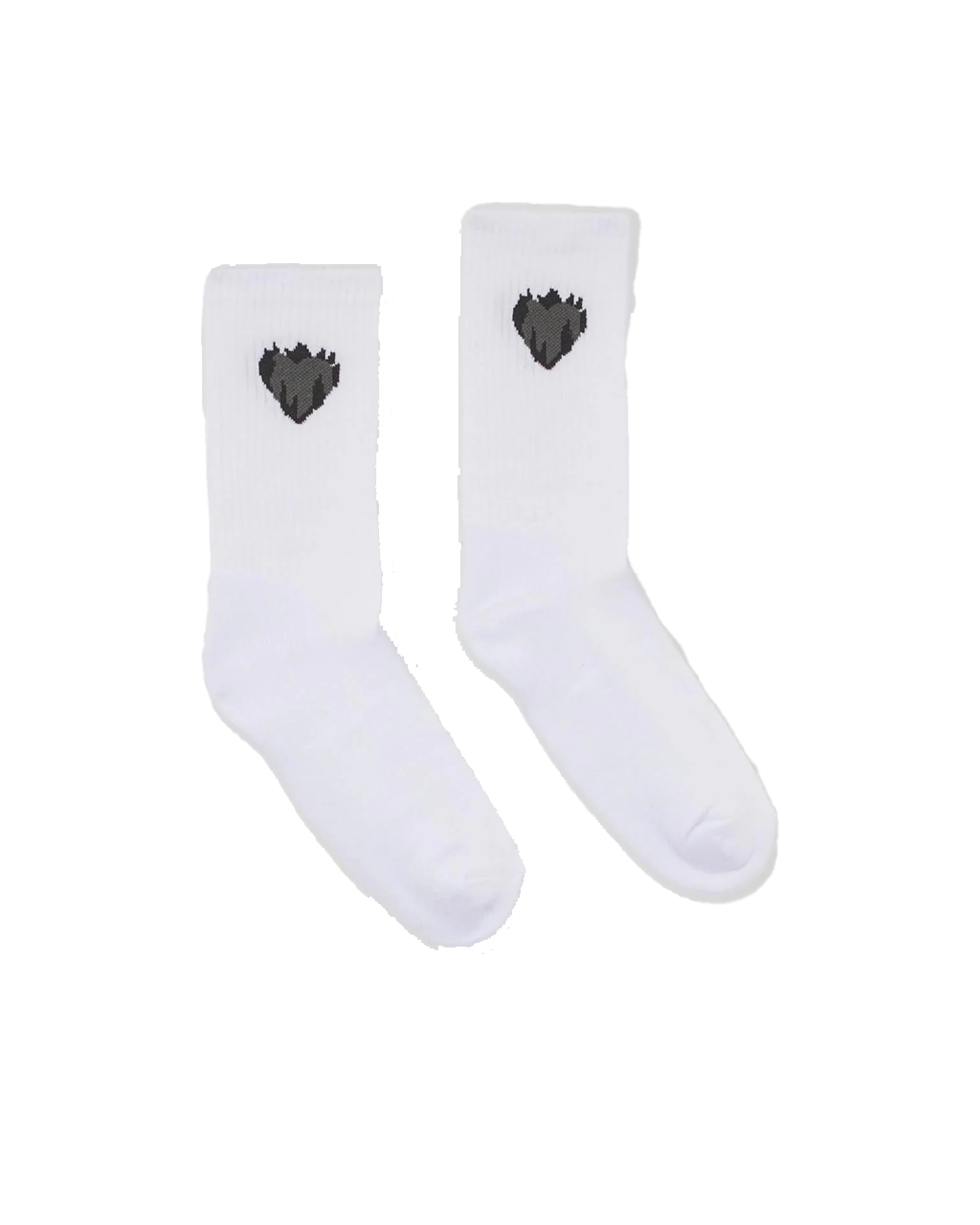 VISION OF SUPER flame heart socks white